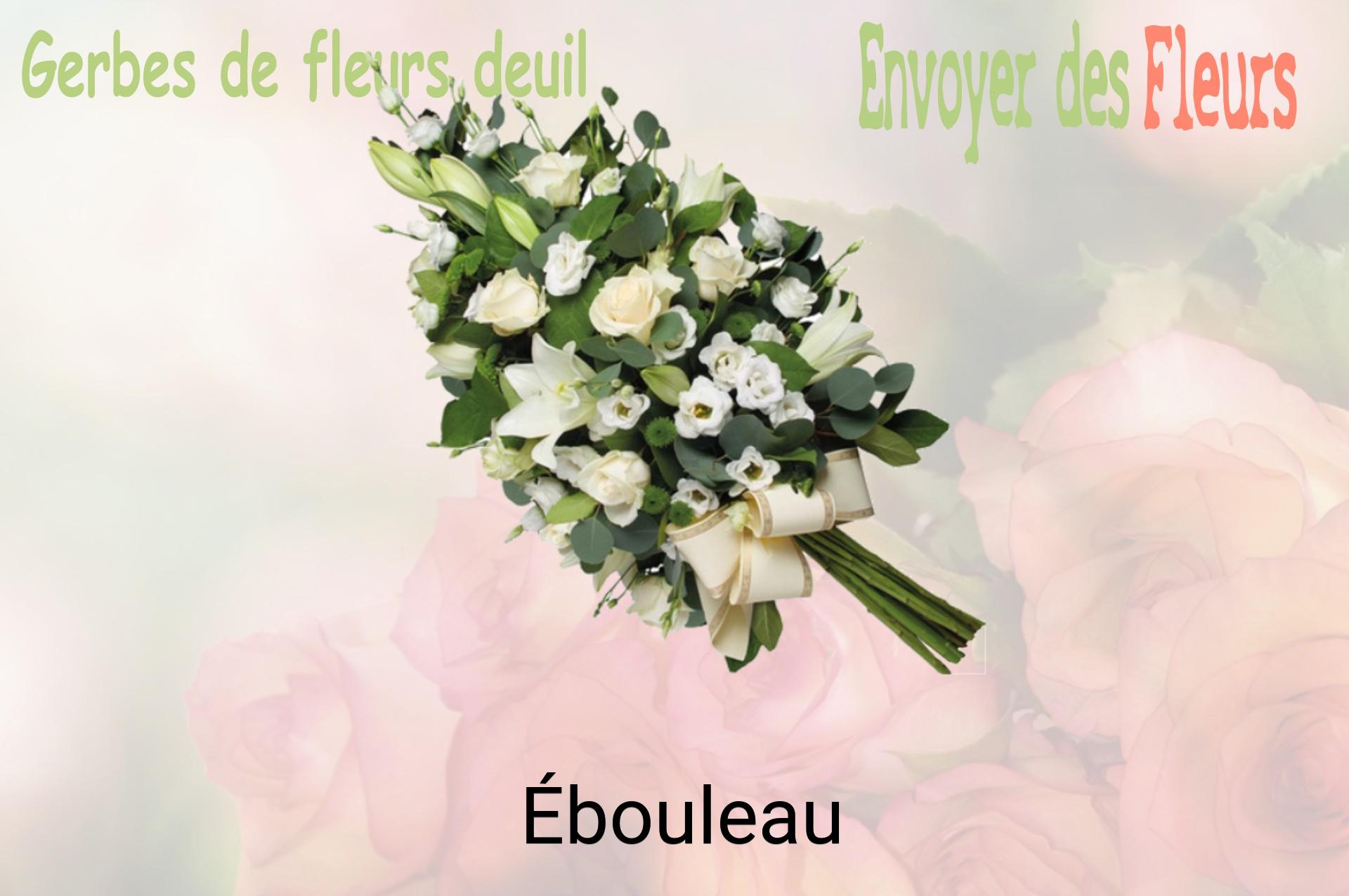 Gerbe de fleurs de deuil livrée à Ébouleau